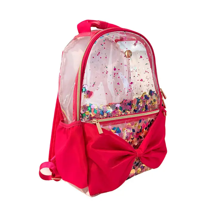 Bow & Jewels Confetti Clear Backpack