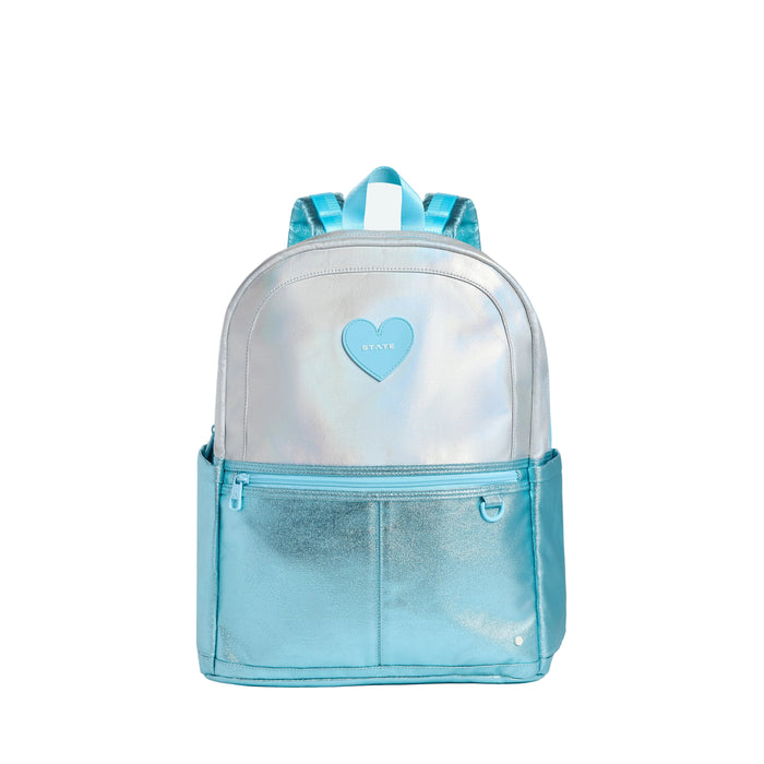 Kane Double Pocket Large Backpack - Blue Iridescent