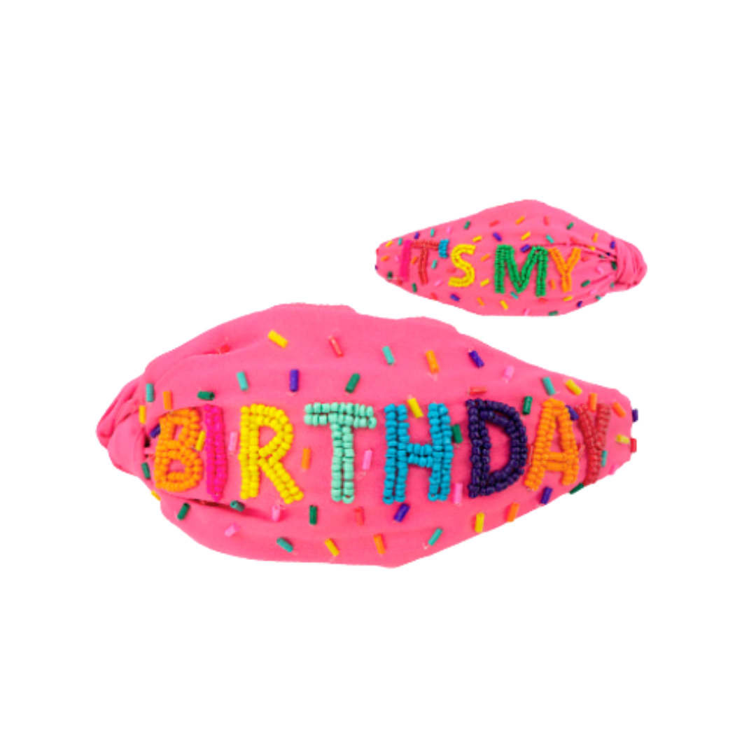 "IT'S MY BIRTHDAY" Beaded headband