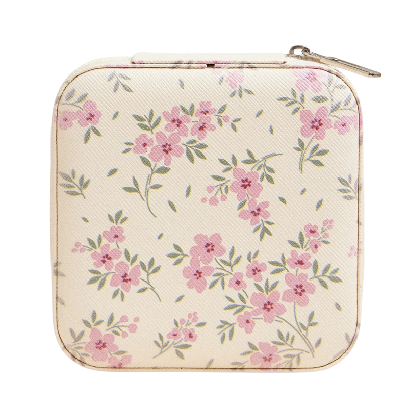 Flower Pattern Jewelry Box -Travel Size