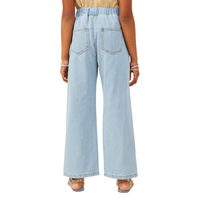 Wide Leg Drawstring Denim Pants