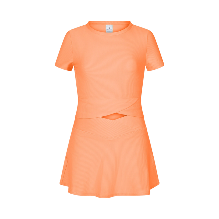 Little Girl Rib Marie Crossover Top