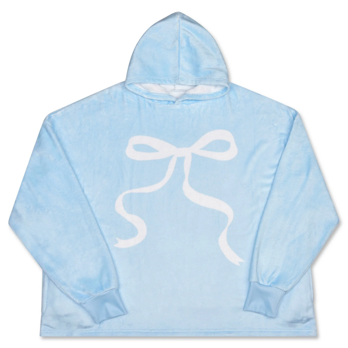 Ribbon Bow Blue Cozy Hoodie