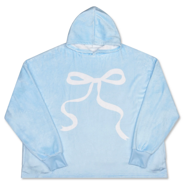 Ribbon Bow Blue Cozy Hoodie