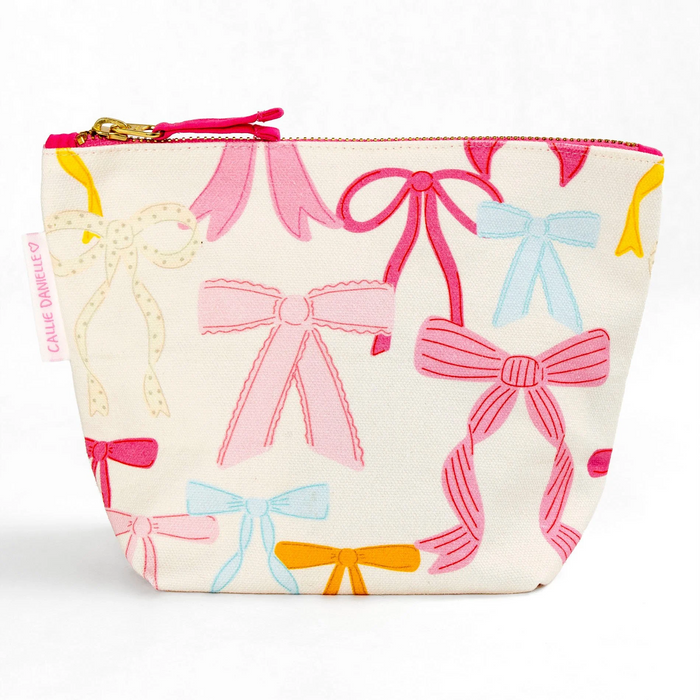 Coquette Bows Canvas Pouch