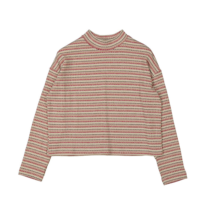 Stripes Mock Neck Sweater