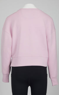 Girls Soft Scuba Zuri Crop Crew Neck Pullover