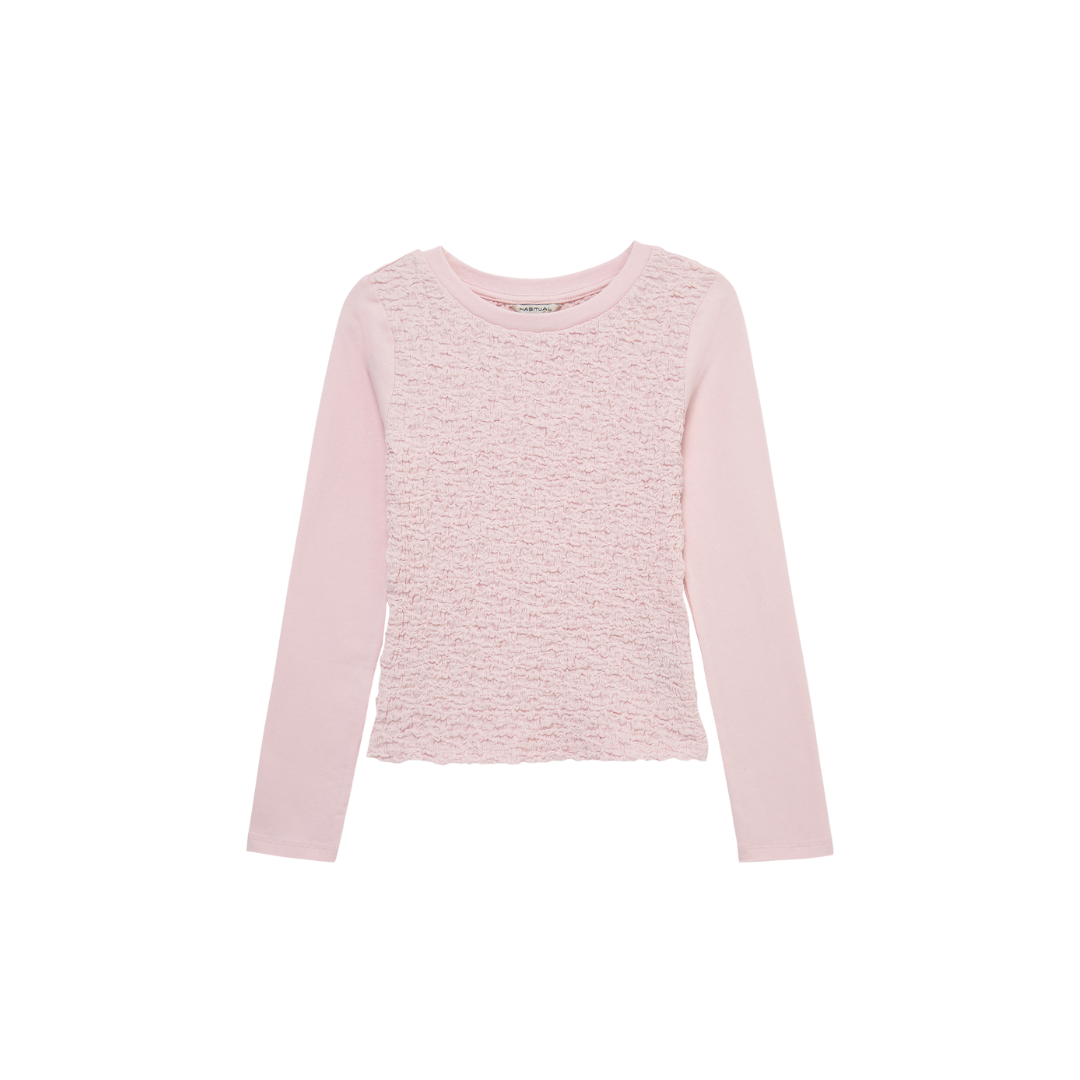 Smocked LS Top w/ Gathering