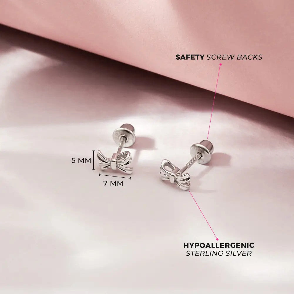 Classic Ribbon Toddler/Kid Bow Earrings