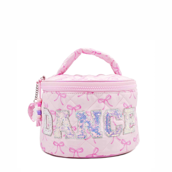 'Dance' Bow Quilted Round Glam Bag
