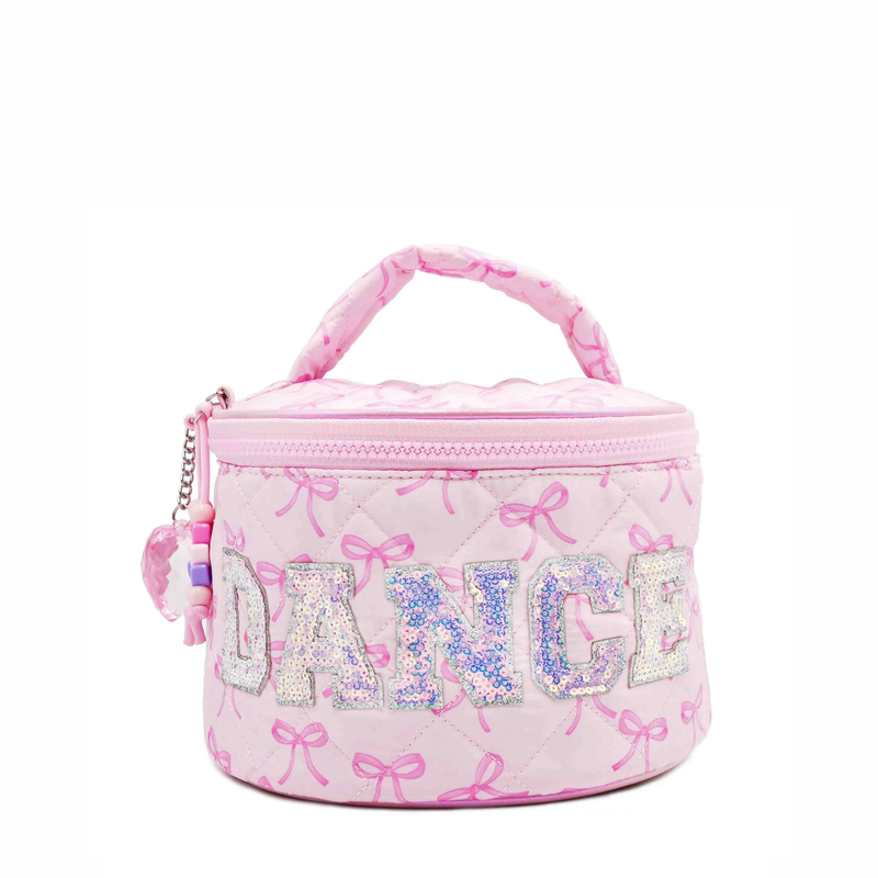 'Dance' Bow Quilted Round Glam Bag