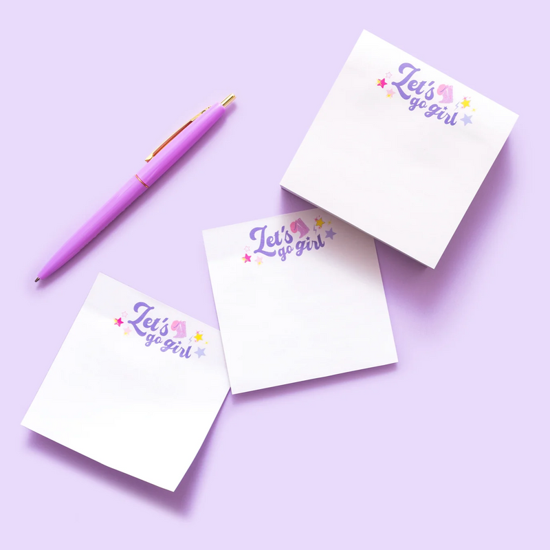 Let's Go Girl Sticky Reminder Pad