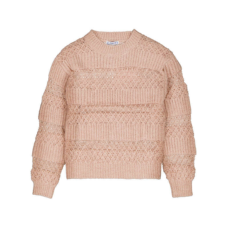 Textured Openwork Sweater