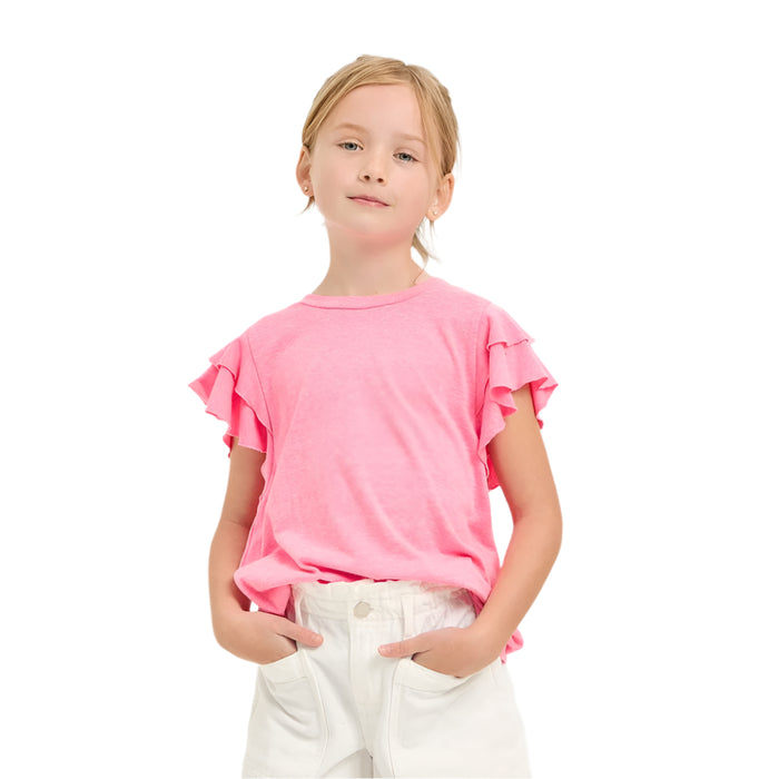 Flutter Ruffle Sleeves Top