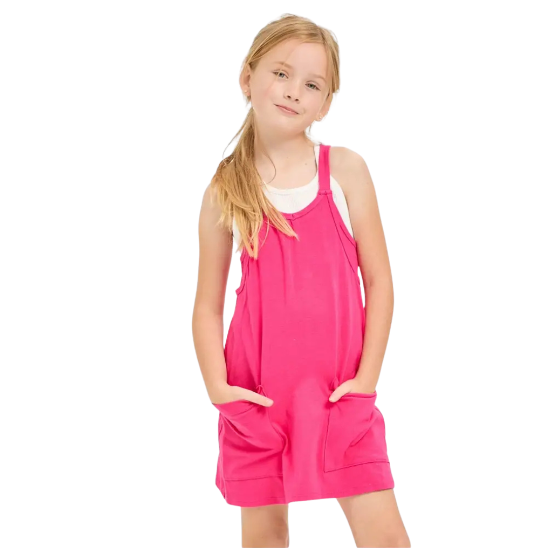 Relaxed Tank Dress with Inner Romper Lining