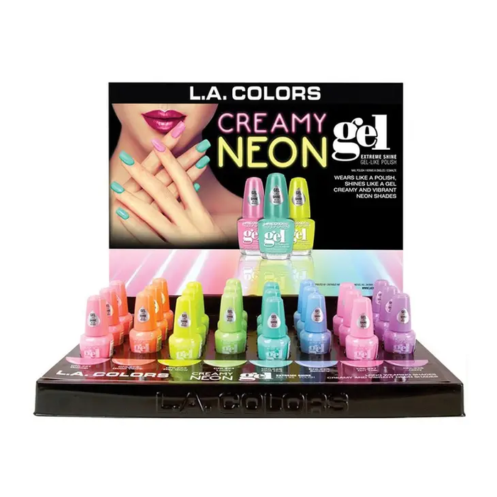 LA Colors Creamy Neon Gel Polish - 24 Piece