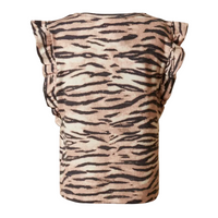 Smithsonian Tiger Print Ruffled Knit Tank