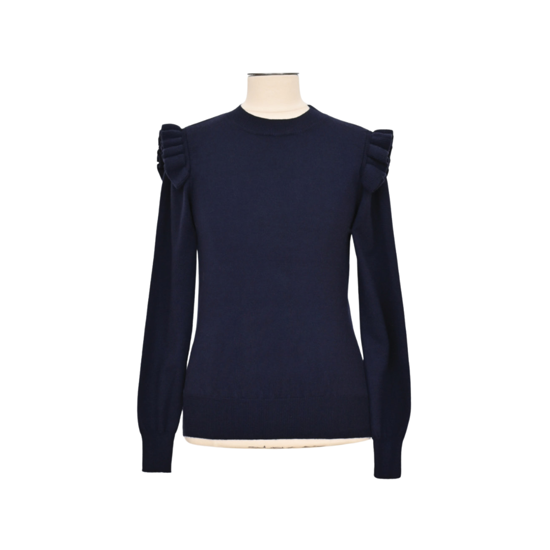 Girls Flutter Sleeve Knit Sweater