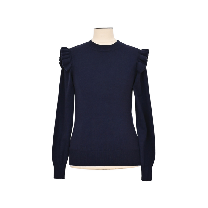 Girls Flutter Sleeve Knit Sweater