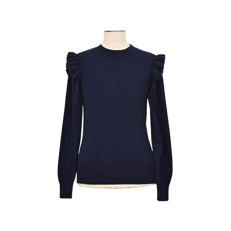 Girls Flutter Sleeve Knit Sweater