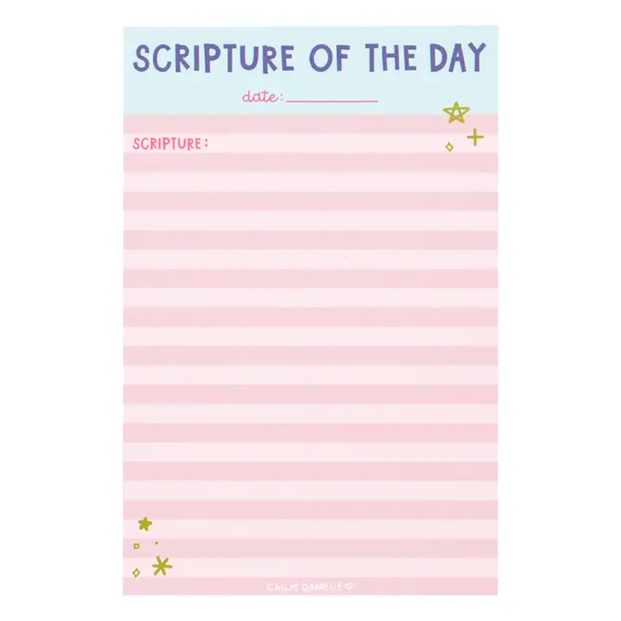 Scripture of the Day Pink Notepad