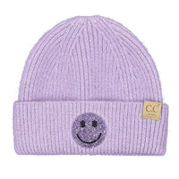 Smiley Face Rhinestone Beanie