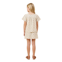 Polka Dot Tie Detail Square Neck Top