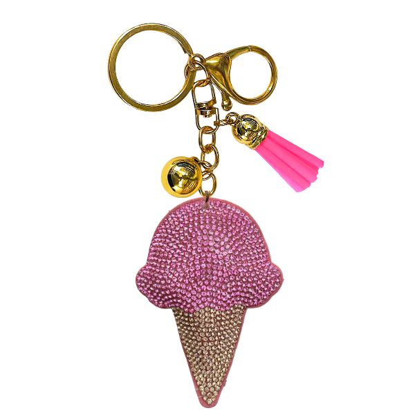 Rhinestone Keychain | Ice Cream