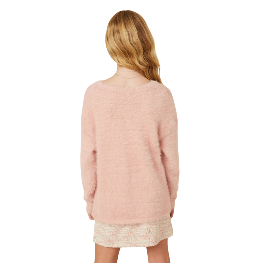Mohair V Neck Sweater Top