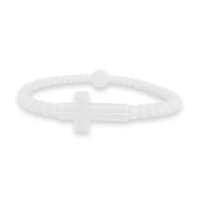 Small Jesus Bracelet Single - White