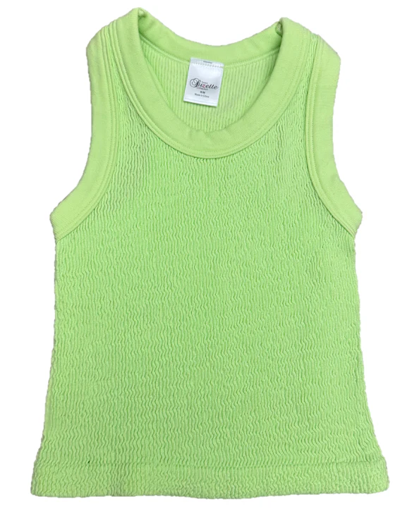 Smocking Sleeveless Tank