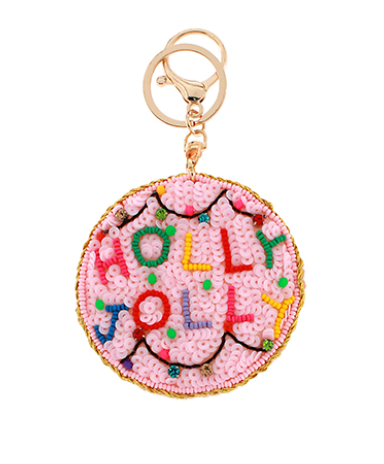 "HOLLY JOLLY" Ornament Keychain