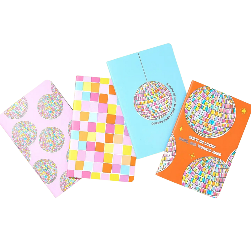 Mini Notebook Disco Ball 4 Piece Set