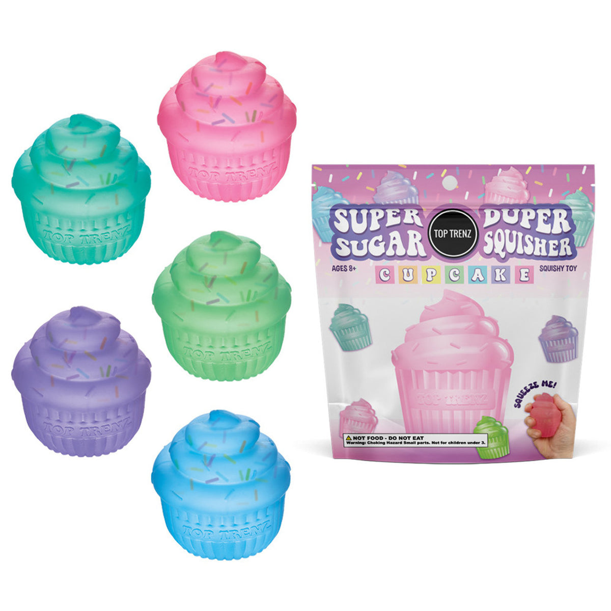 Super Duper Sugar Squisher Toy - Cupcakes
