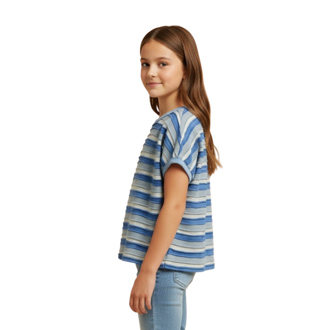 Textured Multi Stripe Boxy Tank