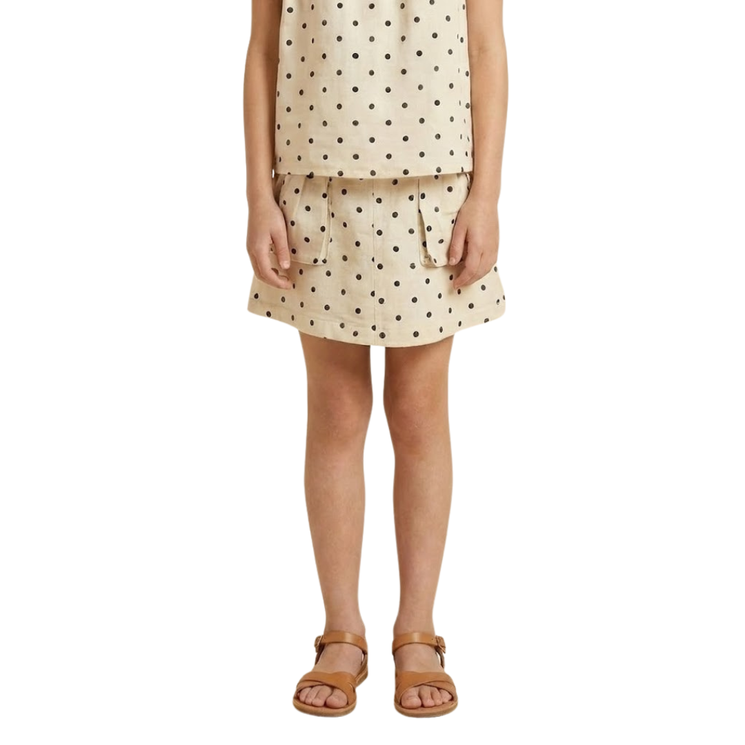 Polka Dot Cargo Pocket Skirt