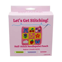 Needlepoint Half Stitch Craft Pouch Bag Kit