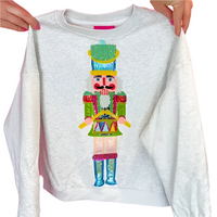 Kids Grey Colorblock Drummer Nutcracker Sweatshirt