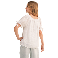 Peasant Eyelet Top