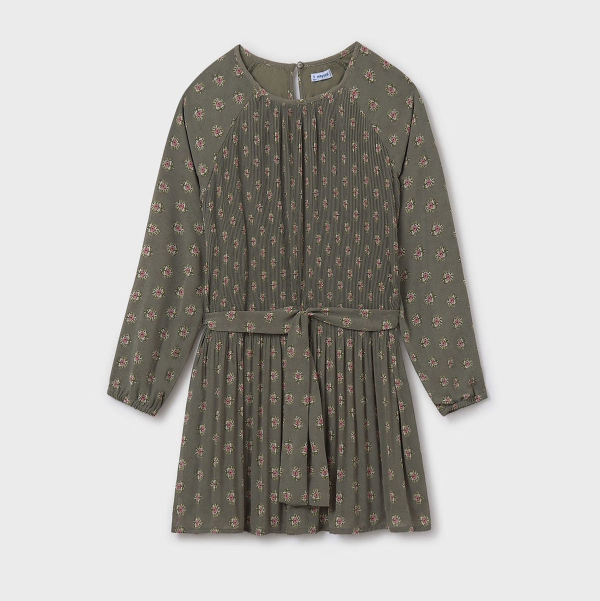 Pleated Printed Dress
