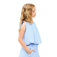 Double Waist Band Striped Gauze Shorts