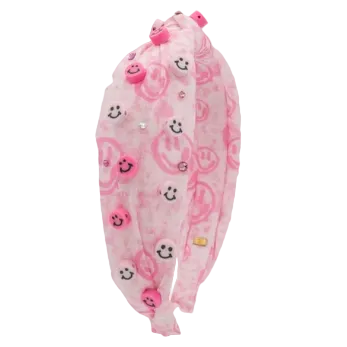 Crystal Smile Charm Knot Headband