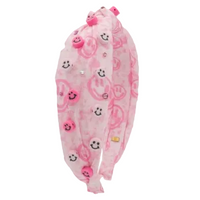 Crystal Smile Charm Knot Headband