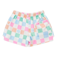 Pretty Smile Check Plush Shorts