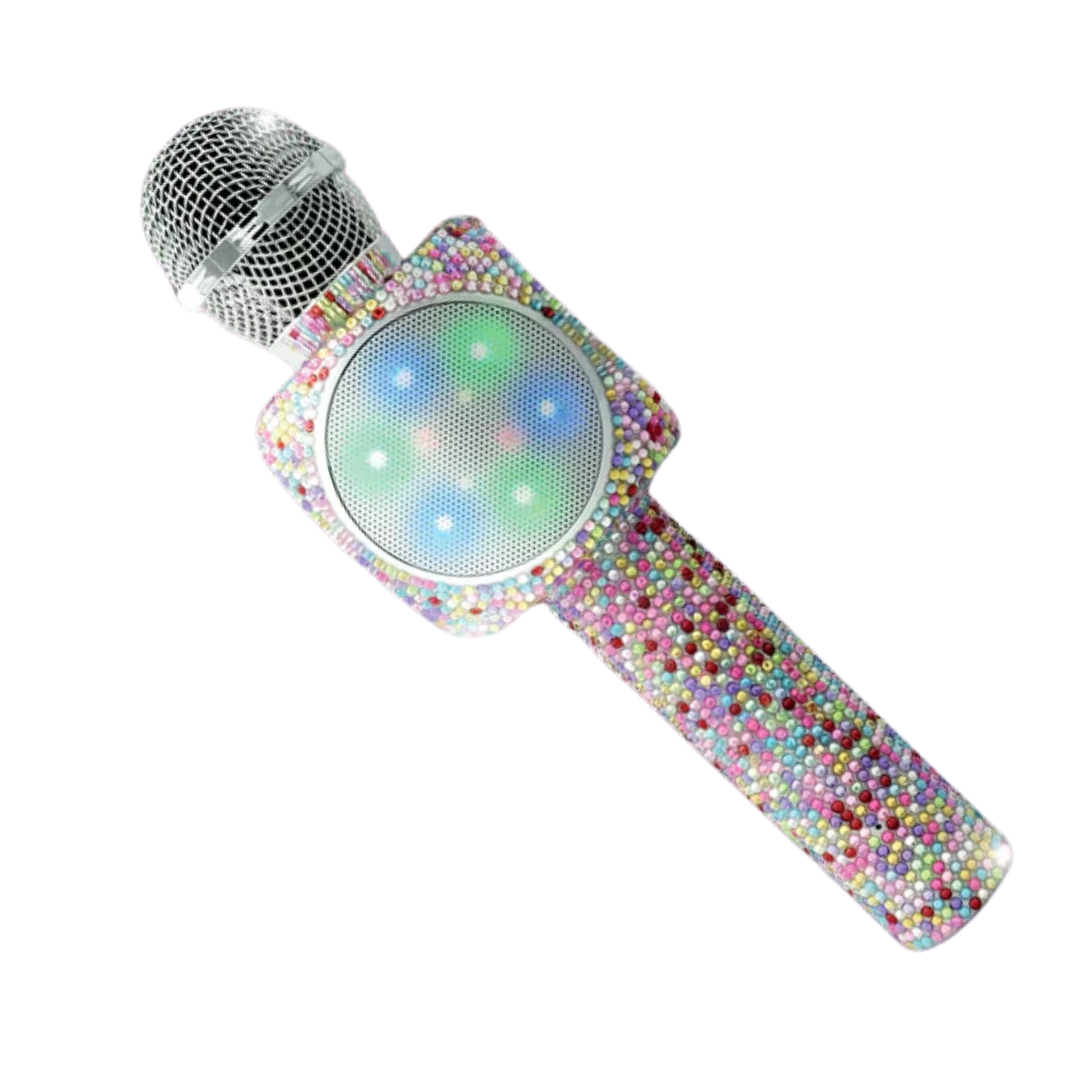 Confetti Bling Karaoke Microphone & Bluetooth Speaker