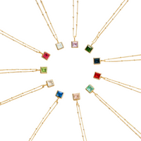 Gold Birthstone Bottle Necklace