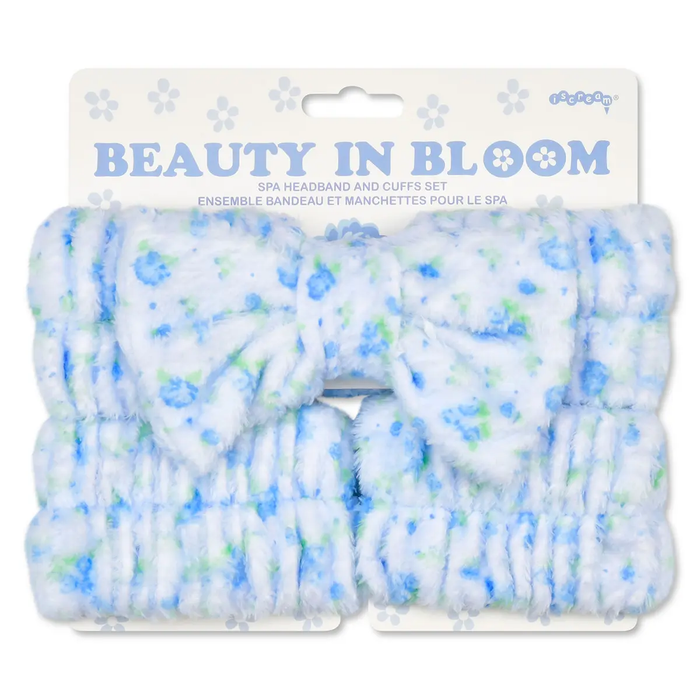 Blue Ditsy Spa Set