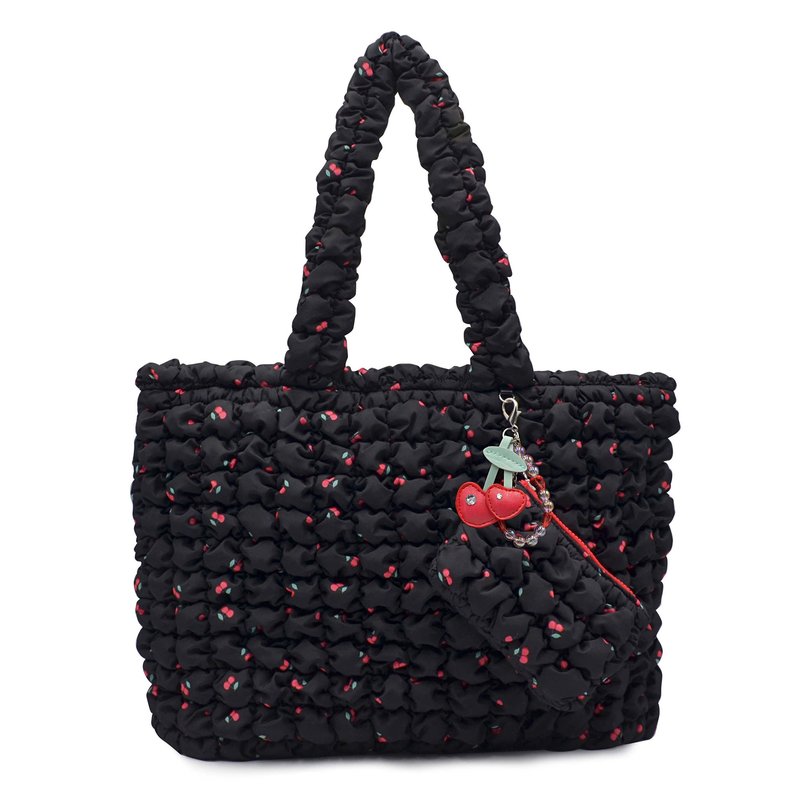 Quilted Scrunchies Large Tote with Coin Purse