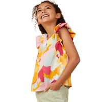 Ruffle On Ruffle V Neck Tank