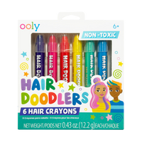 Hair Doodlers: Hair Crayons (Set of 6)